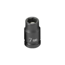 Grey Pneumatic 907MG 1/4" Drive Standard Metric Magnetic Impact Socket - 7mm