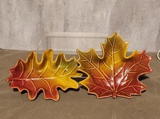 Ceramic Leaf-Shaped Decorative Dish Set