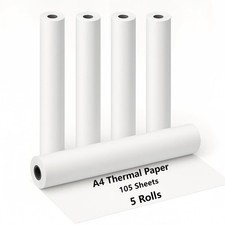 5 Rouleaux Papier Thermique A4, Papier Imprimante Thermique, Papier Thermique...