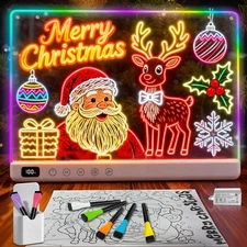 Cosmody Led Drawing Board,13.7X11 Rechargeable Light Up Drawing Pad with 8 Co...