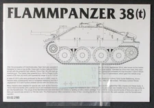 Takom 1/35th Scale Flammpanzer 38t - Decals from Kit No. 2180