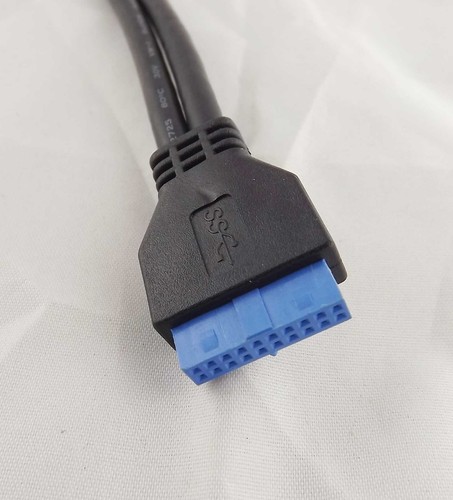 Motherboard 20 Pin Header To 2 Port USB 3.0 A Female HUB Extension Adapter Cable - Picture 4 of 5