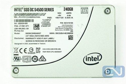 Intel S4500 Series SSDSC2KB240G7 240GB (1 DWPD) SATA 6Gb/s 2.5" SSD Solid State