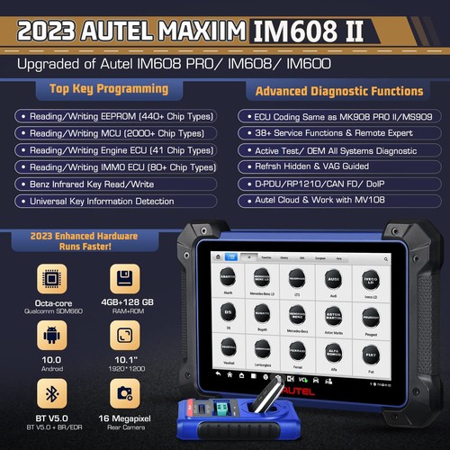 Autel MaxiIM IM608 PRO II IMMO Key Programming Diagnostic Scanner Tool & IMKPA - Picture 3 of 21