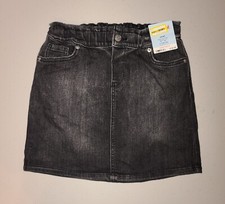 NEW GIRLS CAT  JACK BLACK WASH DENIM JEAN SKIRT SIZE L 10-12