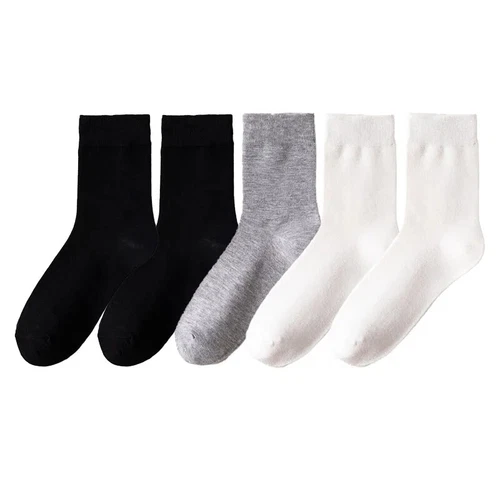 5Pairs Combed Cotton Socks Business Men High Quality Long Casual Mid Tube Socks - Picture 40 of 40