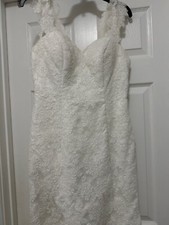 weeding dress size 10, ivory color, used for beach wedding, clean, 