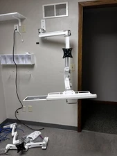 ICW Titan Elite Paralink LCD mount w/ 20" T2 arm wall mount with keyboard tray