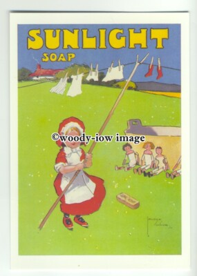 ad0454 - Sonnenlichtseife - Wäsche waschen - moderne Werbepostkarte