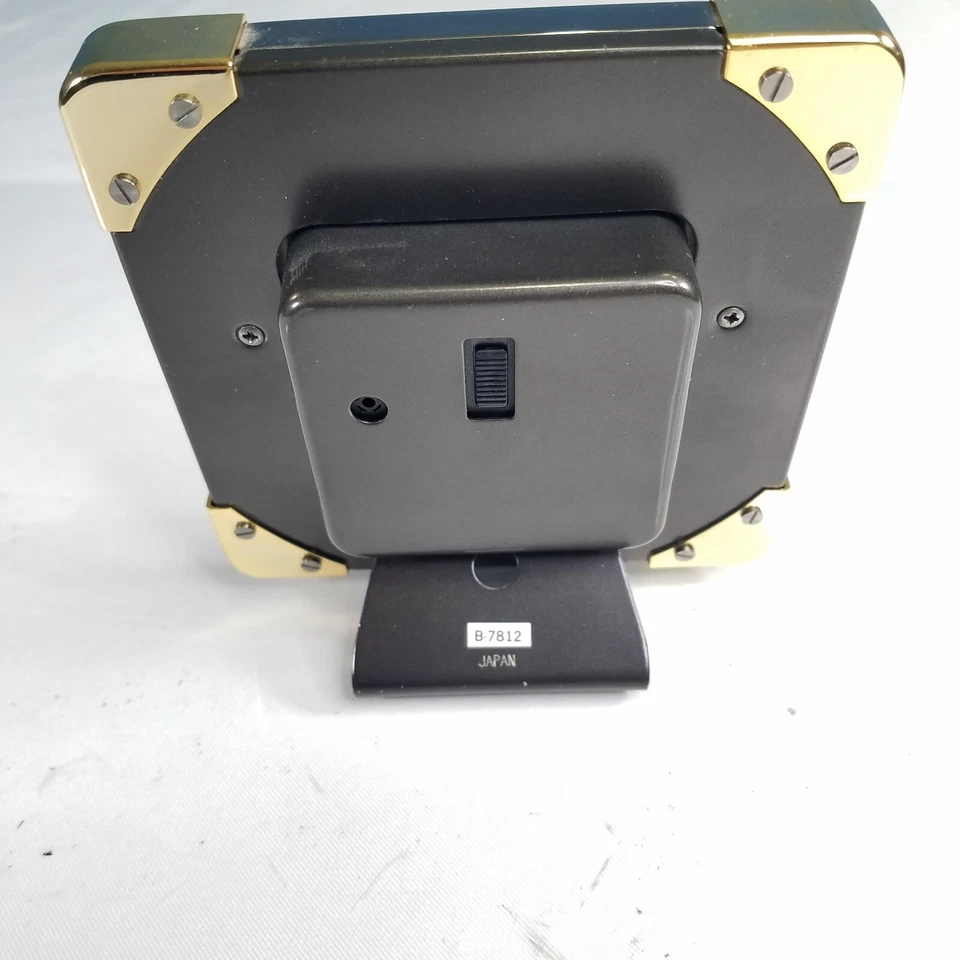 Bulova Square Alarm Desk Clock Aviation Aeronautical Theme Industrial Steampunk  - Image 3 of 4