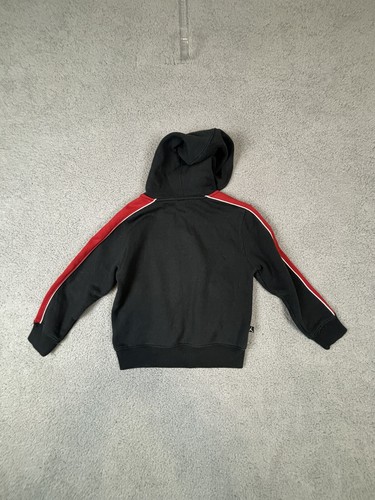 Jordan Jacket Boys Size 7 Black Red Full Zip Sweatshirt Track Spell Out Jump Man - Picture 2 of 13