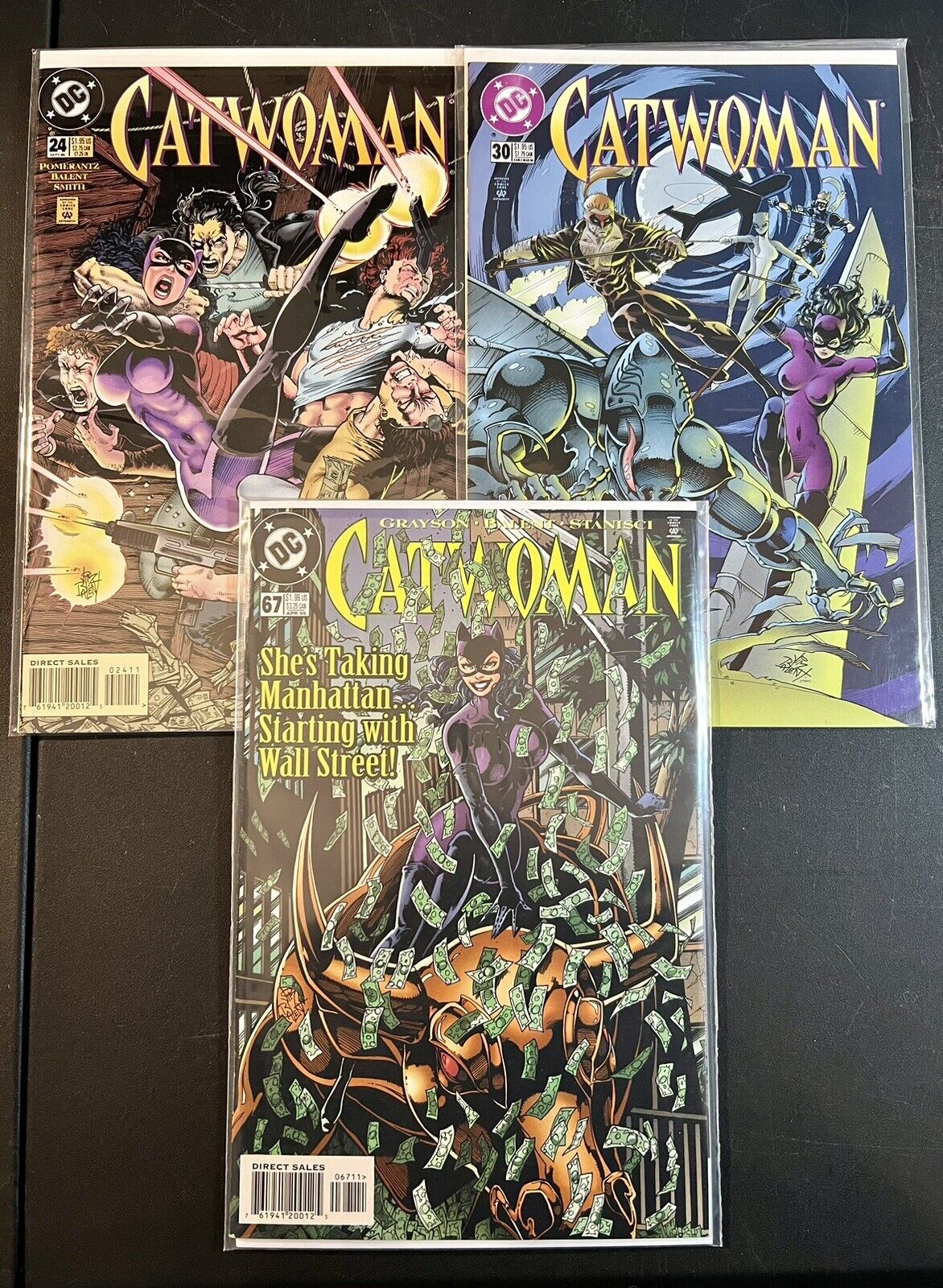 Vintage~CATWOMAN~DC Comics~#24~1995~#30~1996~#67~1999~Excellent Condition