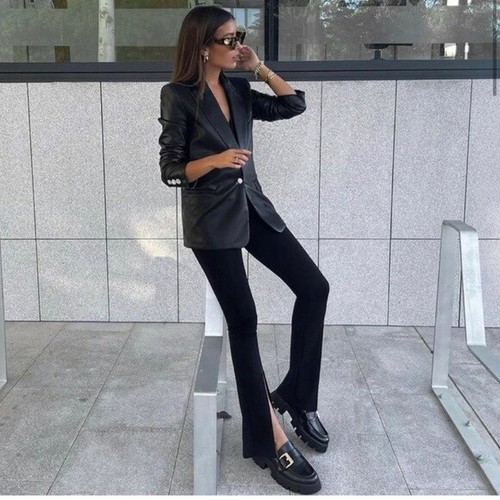 Zara Front Slit Pants Size S | eBay