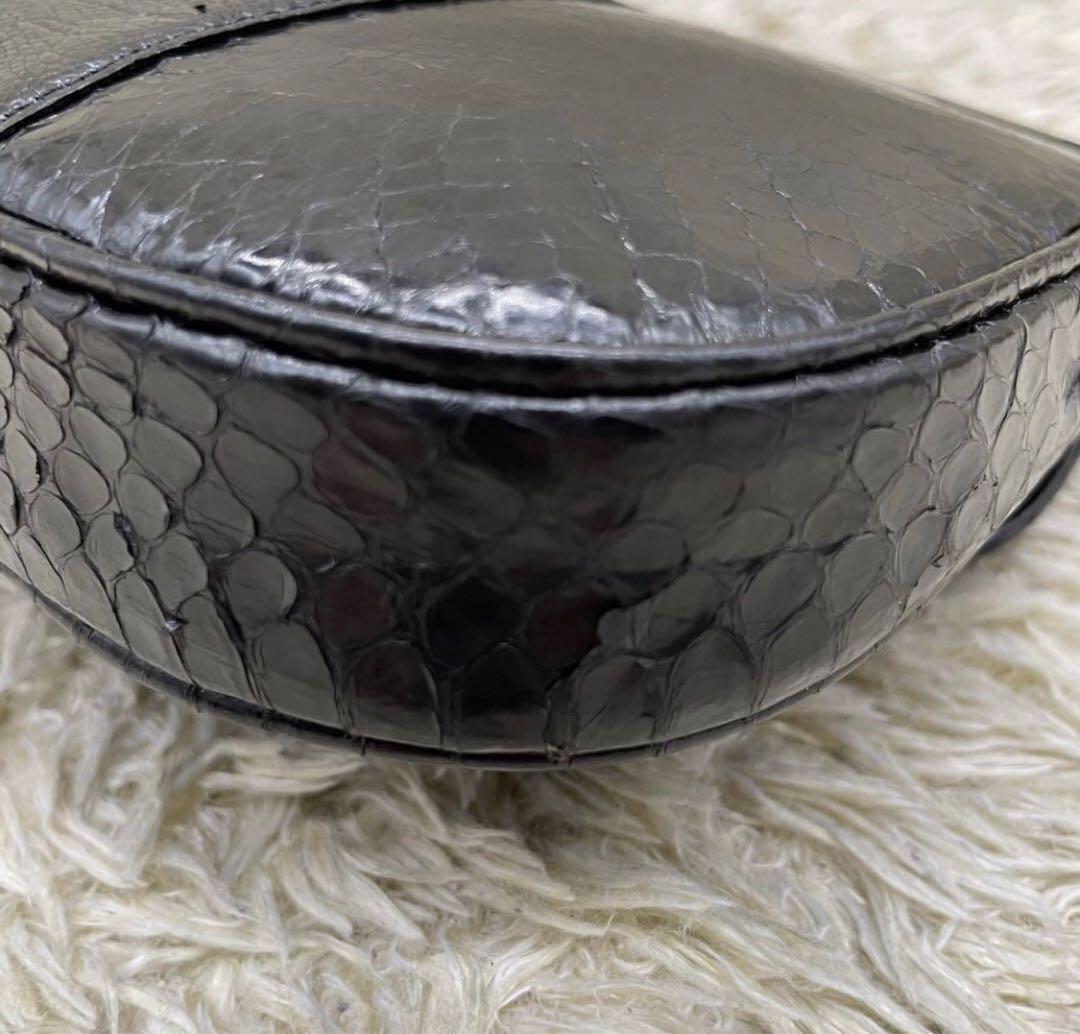 Autentica borsa a tracolla YVES SAINT LAURENT nera coccodrillo vintage pelle YSL