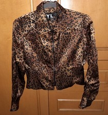 Yl By Yair Copper Animal Print Silk Short Jacket. Never Worn. Size 4.