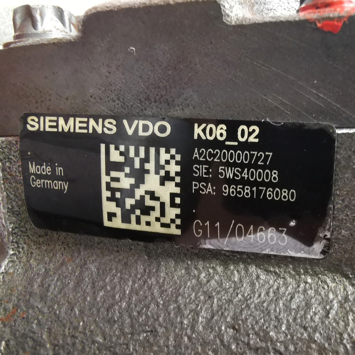 High-Pressure Siemens A2C20000727 5WS40008 Ford Mazda Citroen