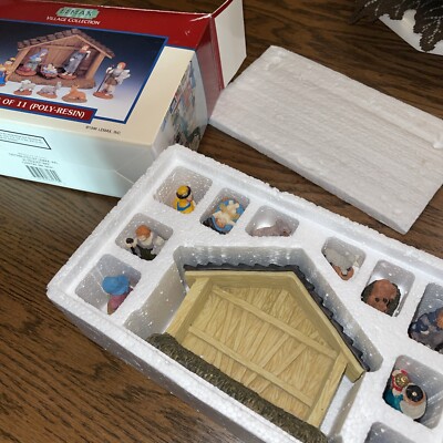 Lemax Village Collection Nativity Set Of 12 Poly Resin 1996