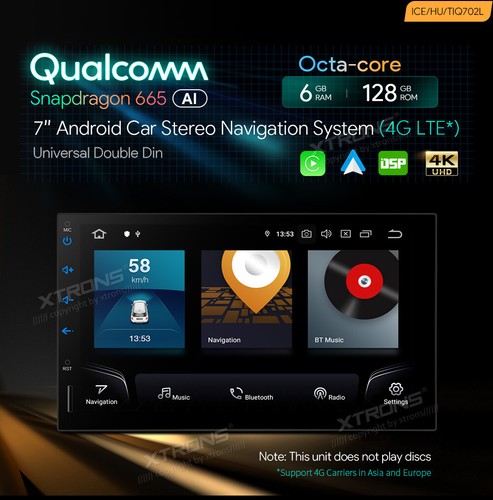 XTRONS TIQ702L Car Radio GPS Car Tablet 