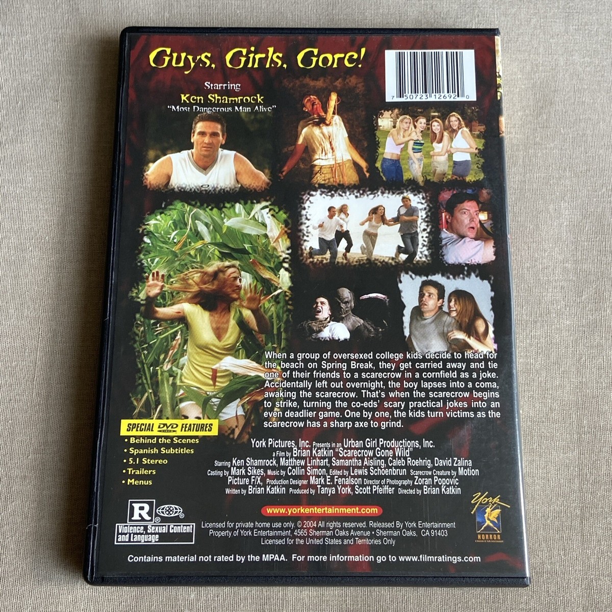 Scarecrow Gone Wild (DVD 2004) Spring Break Slasher Horror Ken