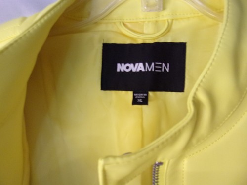 Chaqueta Nova Hombre XL Amarilla Poliéster Cremallera Frontal 2 Bolsillos Nueva Sin Etiquetas - Imagen 2 de 7