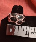 Chunky Rose Gold Tone Army Green Band Ring Jewelry Statement Costume Fashion — photo 6