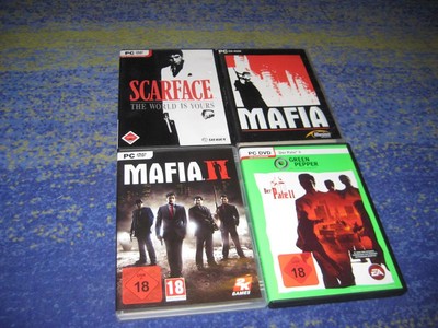 das Mafia Paket Mafia 1 und 2  und Der Pate und Scarface PC  in DVD Hüllen 