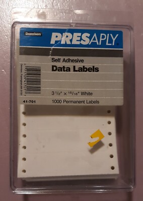 Dennison PRES-a-ply address envelope/Floppy Disk Diskette Label continuous Apple