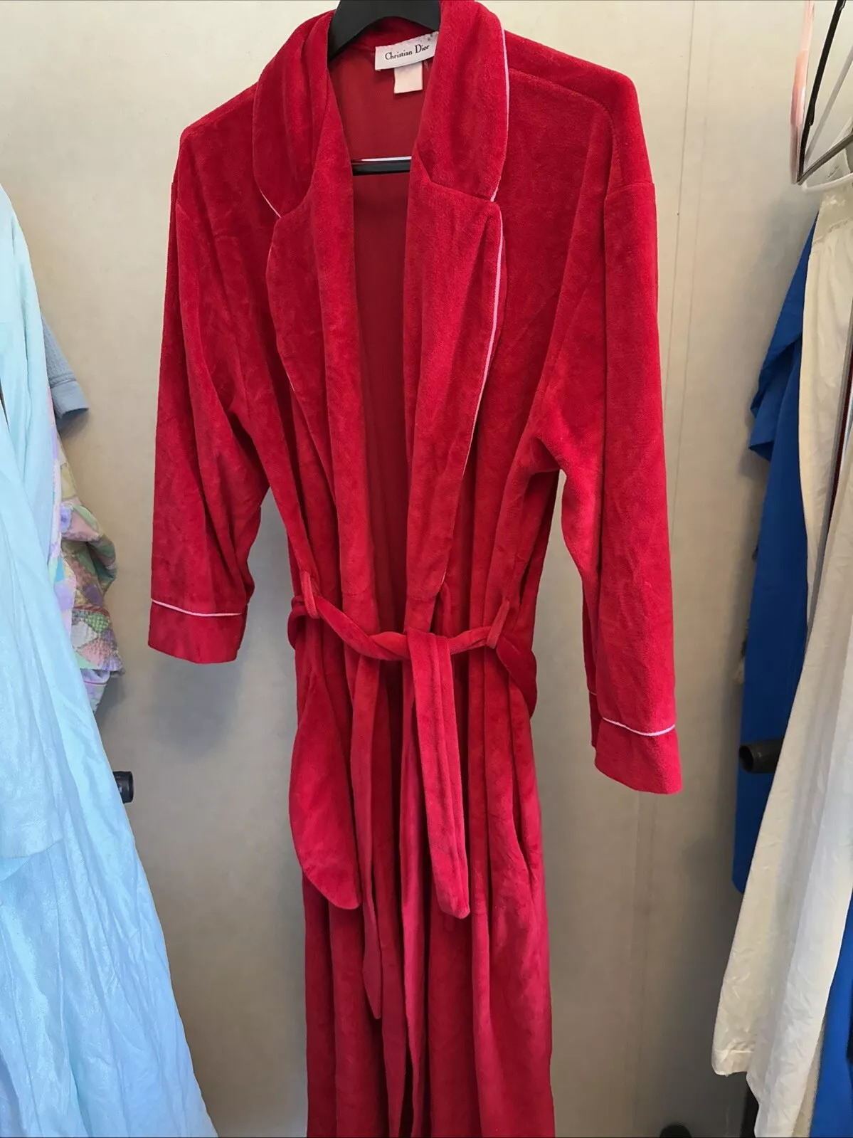 Robe de nuit vintage Christian Dior Monsieur taille unique ceinturée / poches. 2 0481