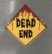 K&uuml;hlschrank Magnet: Dead End Horror Blut 7x7 cm Magnetschild Cooler