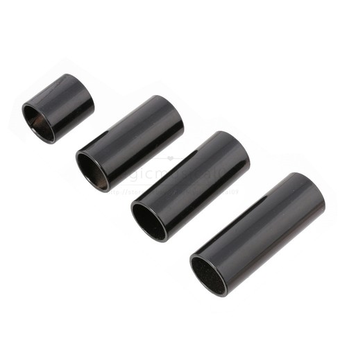 4PCS Stainless Steel Cylinder Tubes Guitar Slides Set Black Pleated eBay