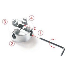 1 * Vier-Backen-Bohrfutter + 1 * kleiner Schraubenschlüssel 1,8 ~ 56 mm / 12 ~