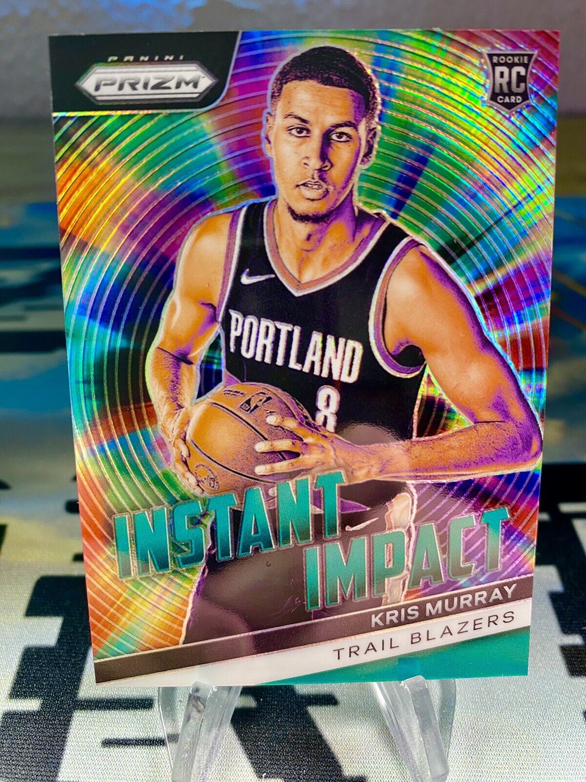 2023-24 Kris Murray Panini Prizm Instant Impact Green Prizm Rookie Card #12