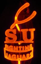 RARE AEROLUX "SOUTHERN UNIVERSITY FIGHTING JAGUARS" GLOWLAMP, WORKING PERFECTLY!