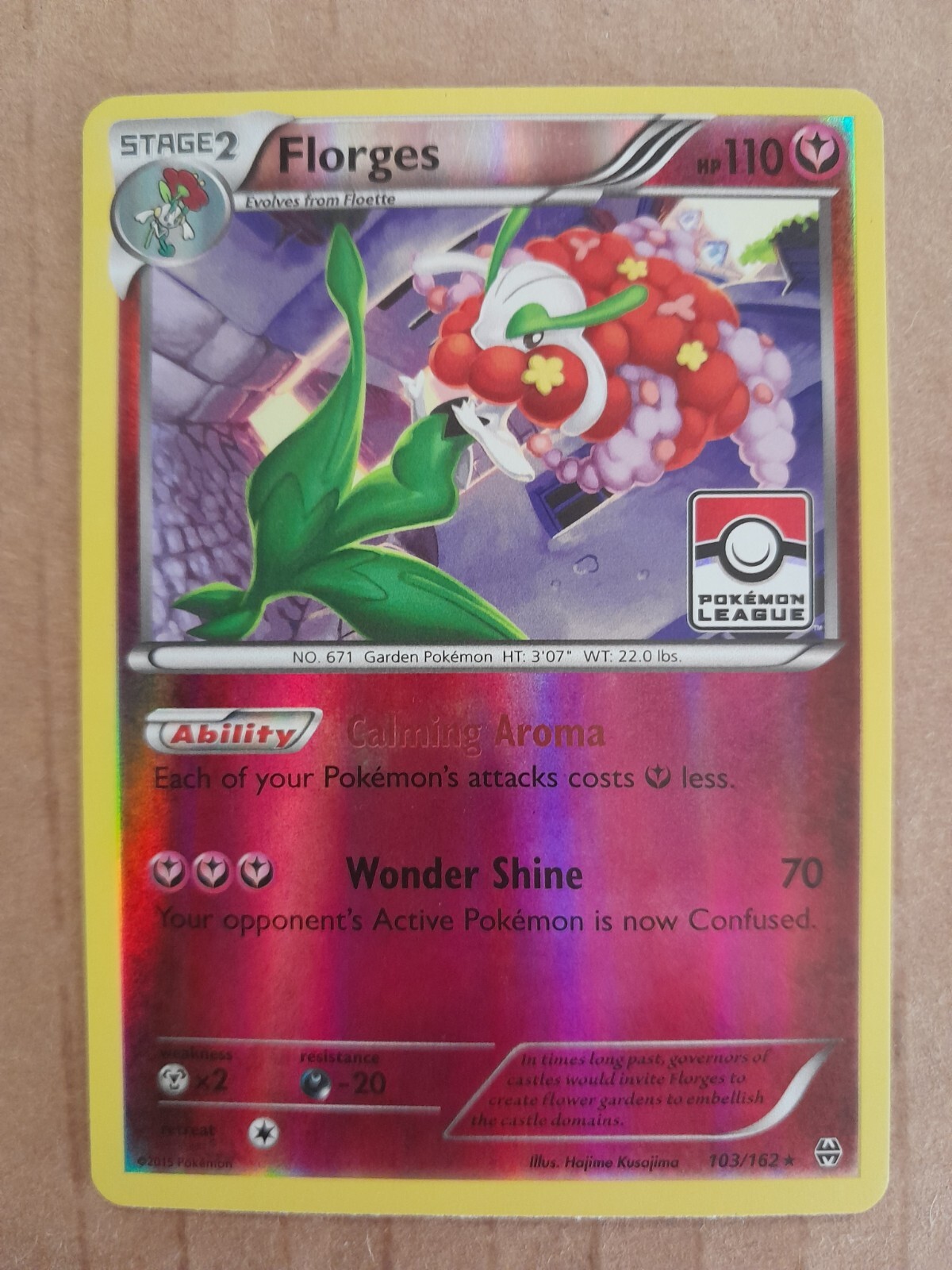 Florges 103/162 League Reverse Holo Promo NM-Mint See Pictures
