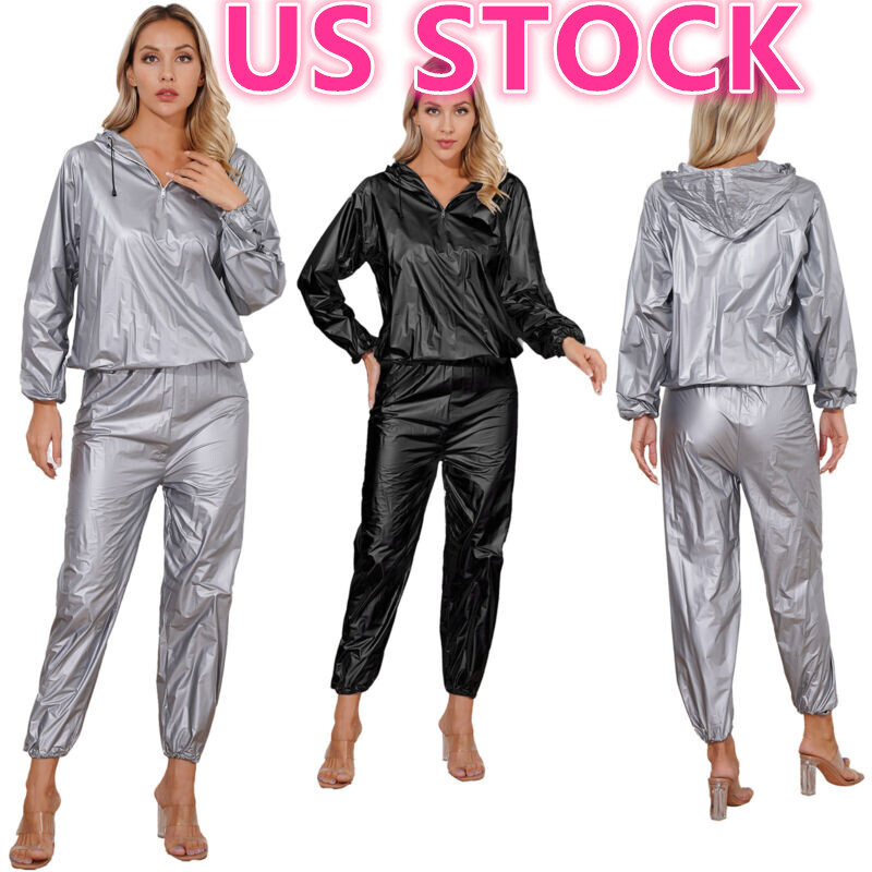 Women's Sauna Suit Heavy Duty Sauna Suit Weight Loss Exercise Gym Sweat  Suits