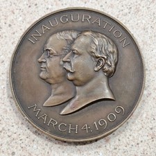 1909 President William H Taft & VP James S Sherman Inaugural 2