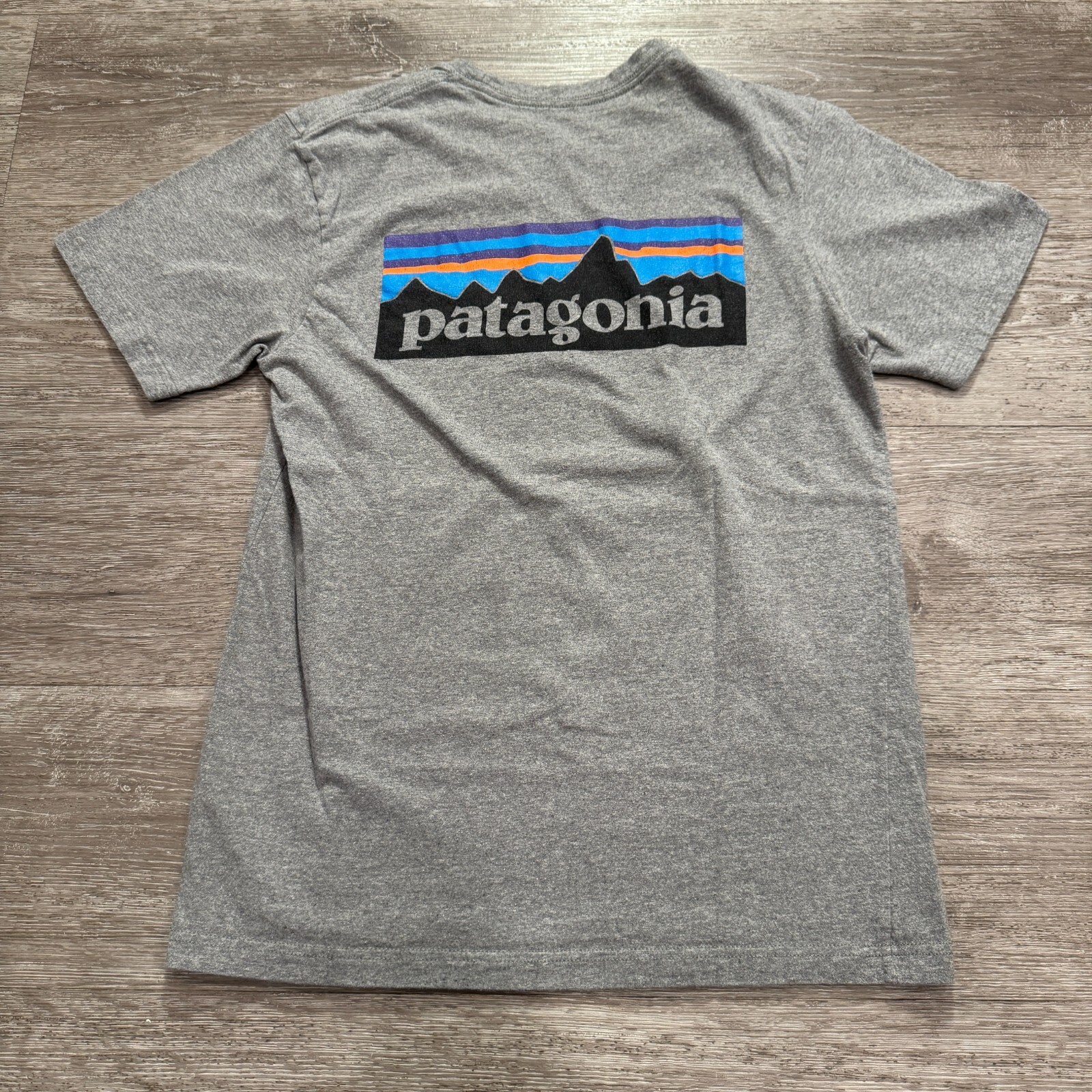 Patagonia Mens Small Gray Organic Cotton Lightweight Regular Fit Tee