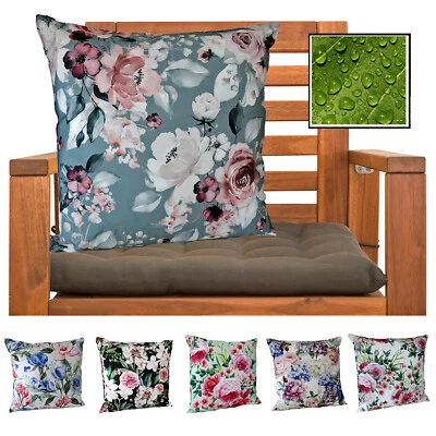 Outdoor Kissen Wasserabweisend Rosen Blumen Deko Gartenkissen Landhaus Typ675