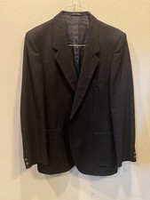 VINTAGE YVES SAINT LAURENT NAVY BLUE BLAZER GOLD YSL BUTTONS SIZE L.
