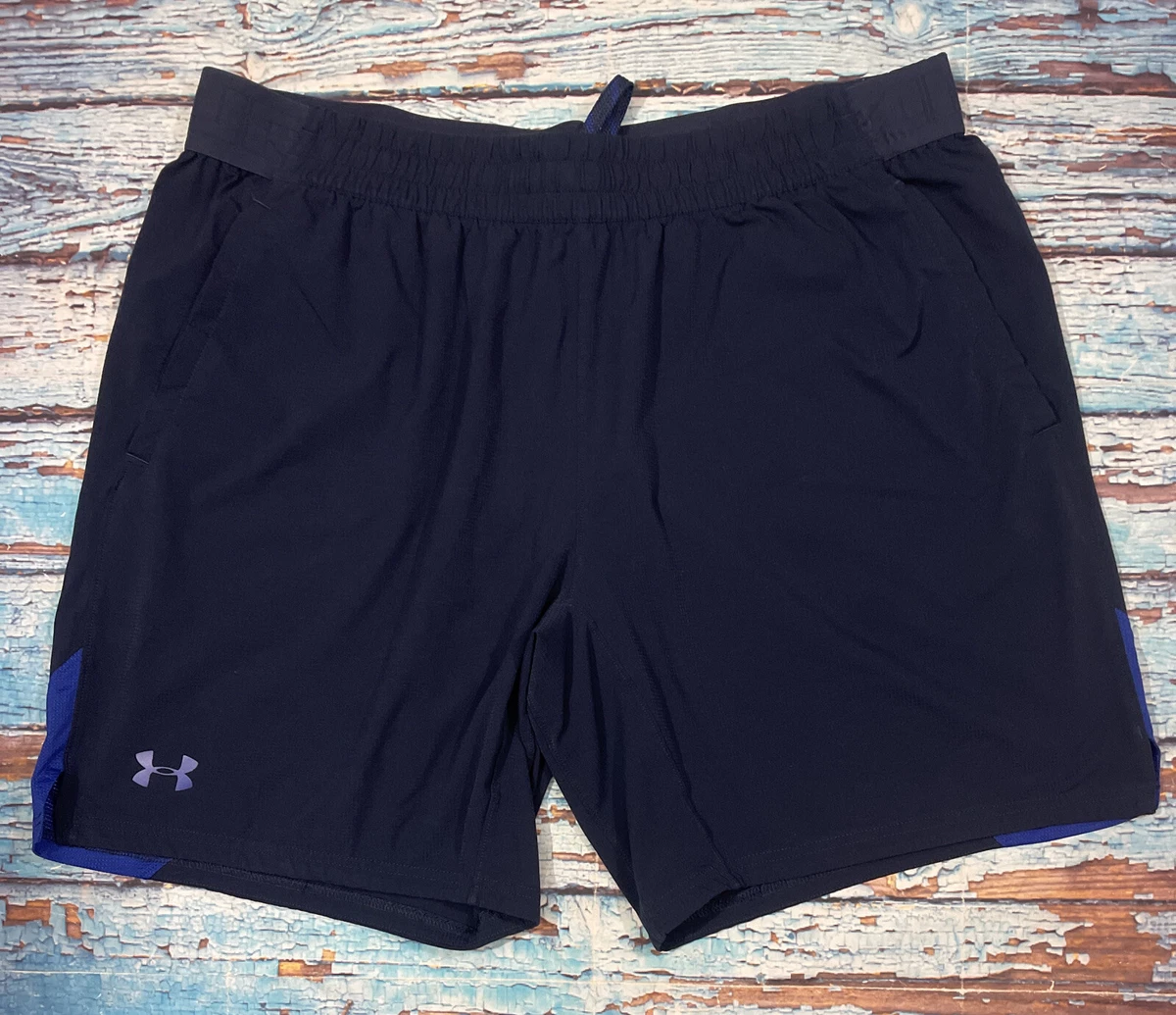 mens UNDER ARMOUR shorts 2X Navy Blue lightweight