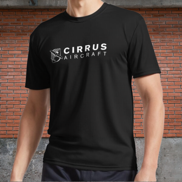 T-shirt Homme Cirrus Aircraft Gris - Taille S à 2XL - 100% Coton - Neuf Avec étiquettes - Thème Aérospatial