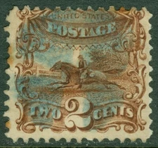 EDW1949SELL : USA 1869 Scott #113 Used. Blue cancel. Catalog $130.00.