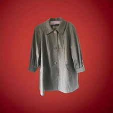 Clothes, Women’s Clothing Coats: Paul Costelloe Grey Wool Coat: Uk 16 Us14 Eu44.