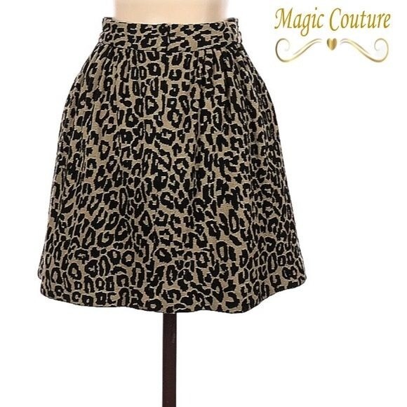 公式【1JINN STUDIO】Leopard Print Low-waist Pleated Skirt 1JINN STUDIO Leopard-Print Washed Canvas Pleated Waistband