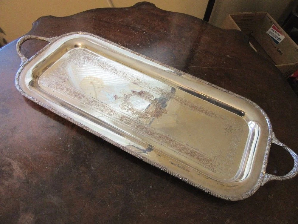 Barker Ellis 1900-1940 Antique US Silver-Plated Platters & Trays