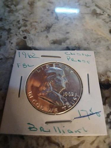 1962 50C (Choice Proof) Silver Franklin Half Dollar