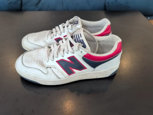 Scarpe uomo New Balance BB480 LNR bianco navy rosso pelle taglia 9