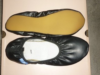 Gymnastikschuhe Leder schwarz Gr. 39/40 (647)