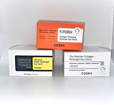 COSRX 3 Eye Patch Bundles : Peptide Collagen, Snail Mucin, PDRN Collagen NEW
