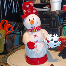 This is a 13 Gemmy Holiday Message Fan Snowma...